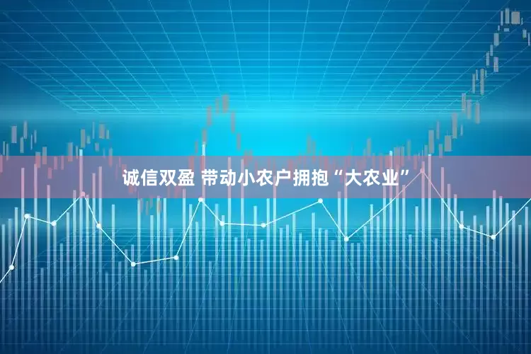 诚信双盈 带动小农户拥抱“大农业”