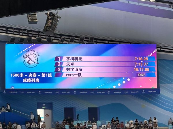 金景配资 宇树科技在1500米机器人田径决赛第1组中取得第一名